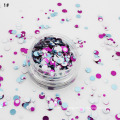 Mixed solvent resistant cunky glitter for nails